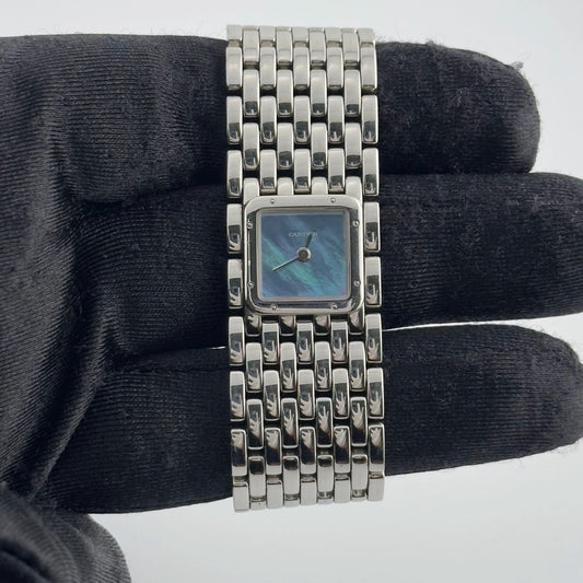 Cartier Panthere Ruban Blue Mop Dial Ref 2420