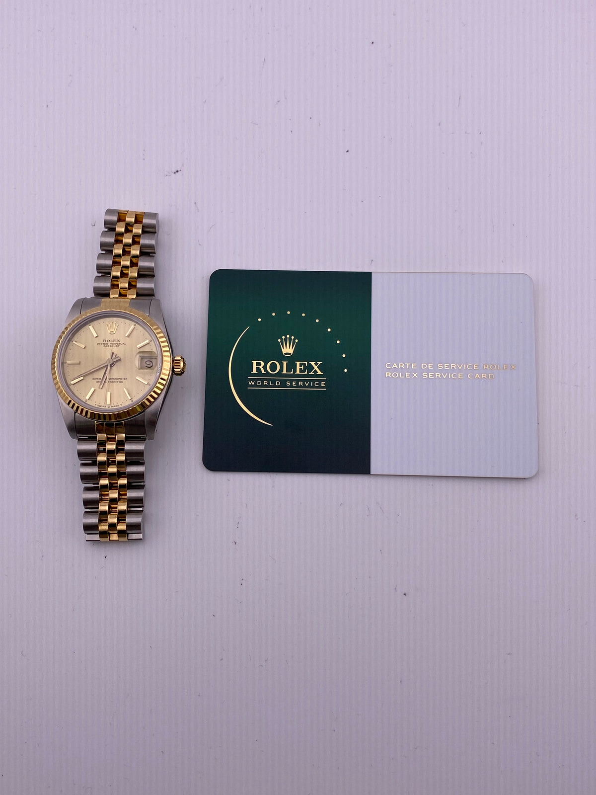 Rolex Datejust 31 Champagne Stick Dial on Jubilee Ref. 68273 — view 7