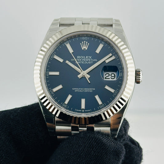Rolex Datejust Blue Dial on D Link Jubilee Bracelet Ref. 126334 Complete 2026 — view 2