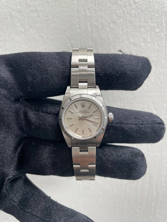Rolex Oyster Perpetual Silver Dial on Oyster Ref 76030 with Papers 2000