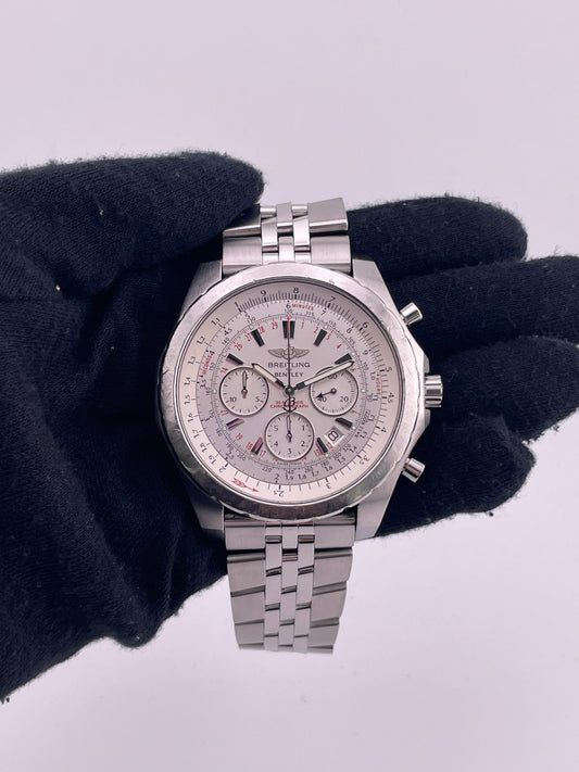 Breitling Bentley Motors T Speed Silver Dial on Stainless Steel Bracelet Ref. A25365/A257G75SPS Papers 2009 — view 2