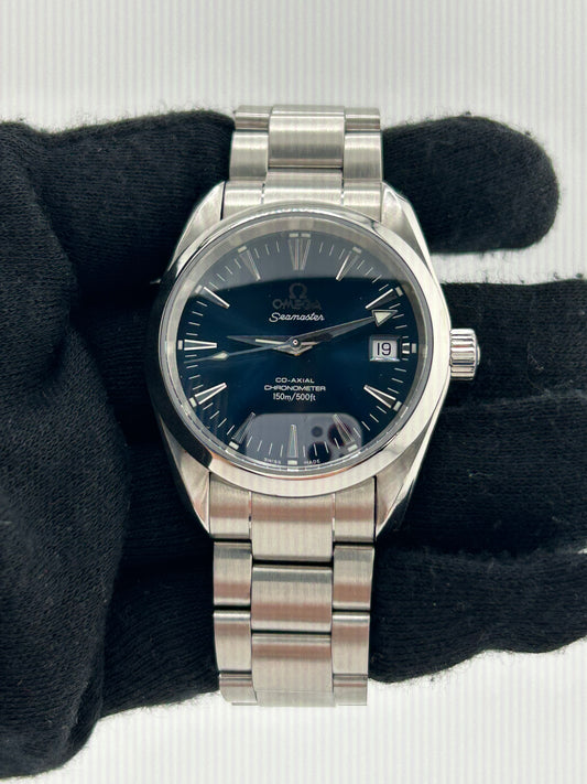 Omega Seamaster Aqua Terra 150m Blue Dial on Stainless Steel Bracelet Ref. 2504.80.00 Complete — view 2