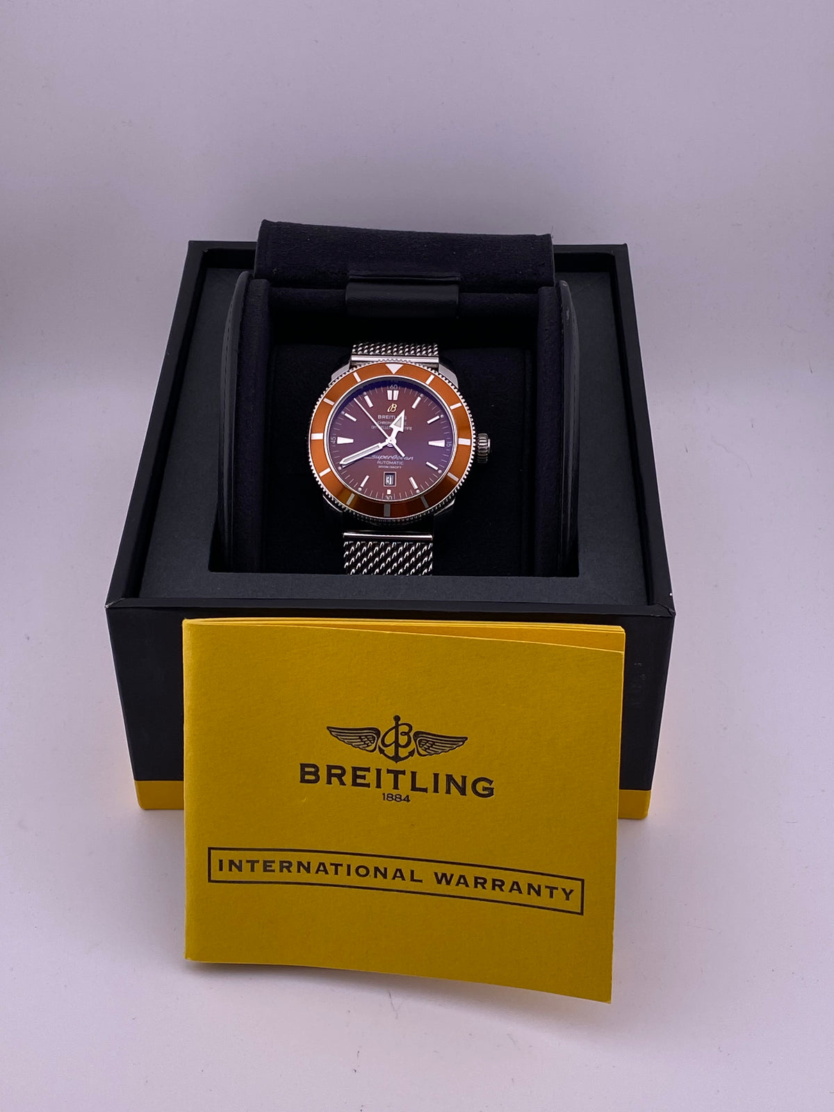 Breitling Superocean Automatic Orange Dial on Stainless Steel Bracelet Ref. A17320/A172Q420CA Complete 2013 — view 7