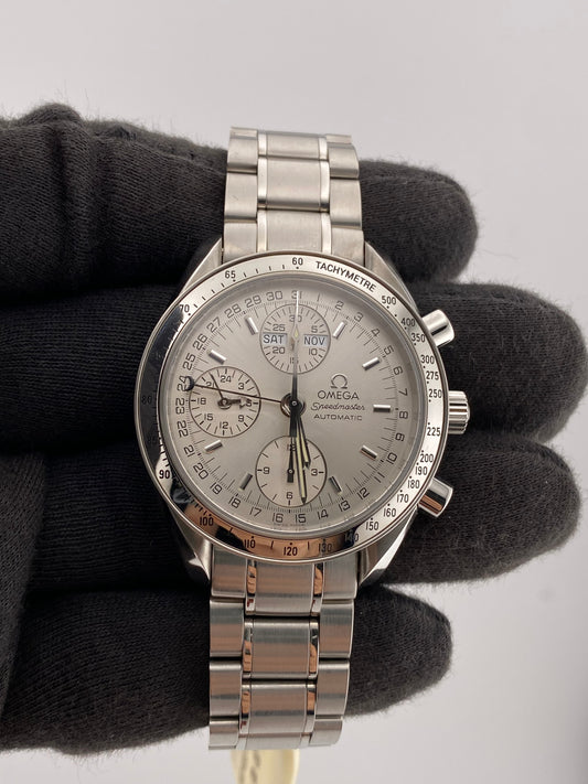 Omega Speedmaster Triple Calendar Silver Dial on Stainless Steel Bracelet Ref. 3523.30 Card — view 2