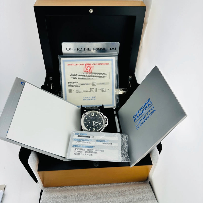 Panerai Luminor Power Reserve Black Dial on Rubber Ref PAM00090 with Papers 2004