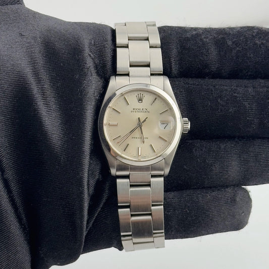 Rolex Oyster Date Silver Dial on Oyster Ref 6466 with Papers 1987
