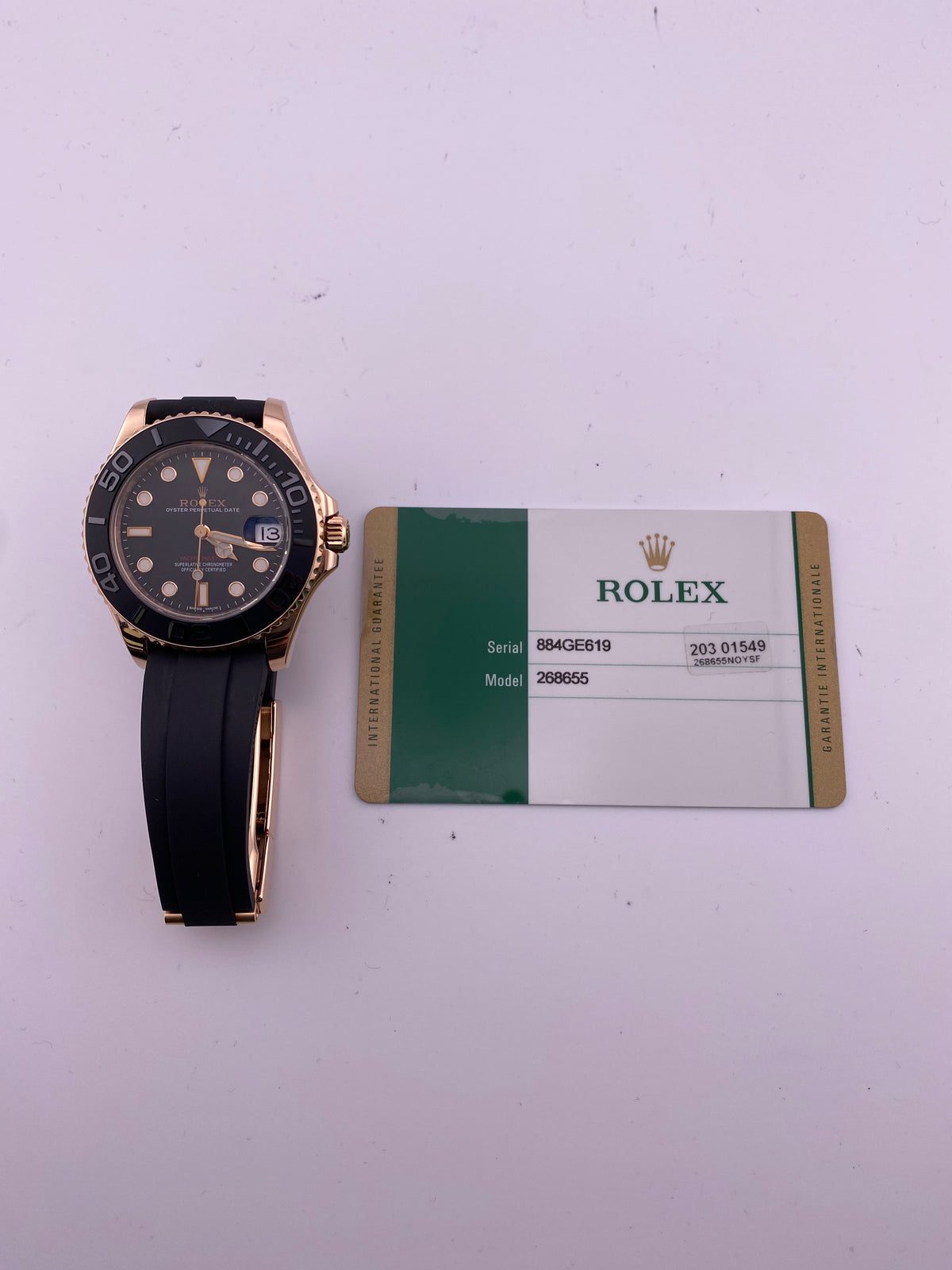 Rolex Yacht-Master 37 Matt Black Dial on Oysterflex Ref. 268655 Card 2018 — view 7