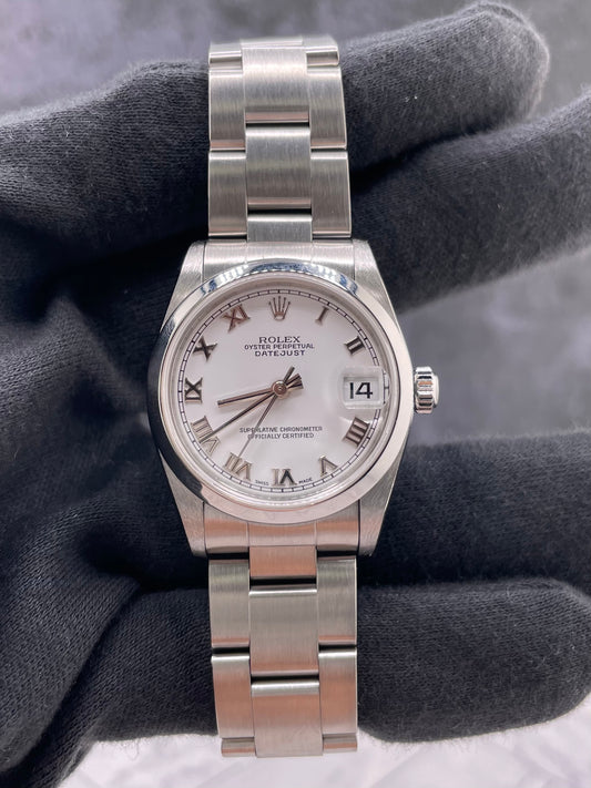 Rolex Datejust White Roman Dial on Oyster Ref. 78240 Papers 2002 — view 2