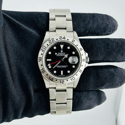 Rolex Explorer II Black Dial on Oyster Ref 16570 with Papers 2002