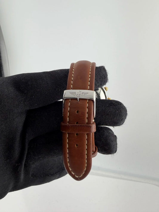 Breitling Chronomat Blue Dial on Leather Ref B13050.1