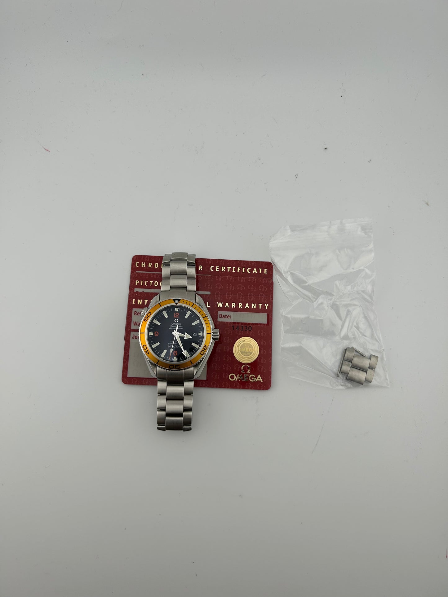 Omega Seamaster Planet Ocean Black Dial on Stainless Steel Bracelet Ref. 2209.50.00 Card — view 7