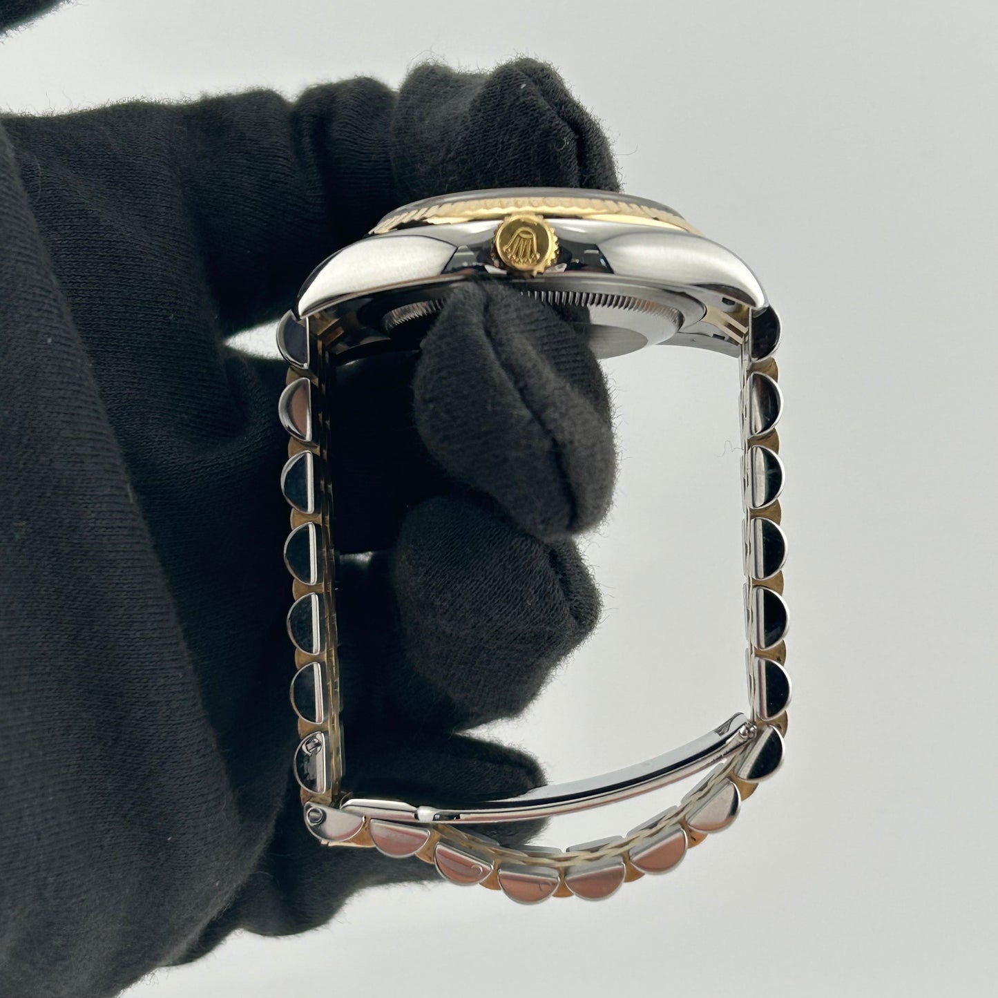 Rolex Datejust Champagne Anniversary Factory Diamond Dial Dial on D Link Jubilee Hidden Clasp Bracelet Ref. 116233G 2008 — view 6