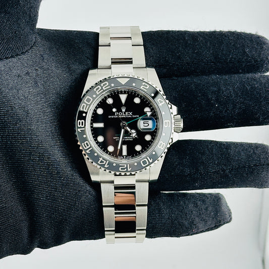 Rolex GMT-Master II BruceWayne Black Dial on Oyster Bracelet Ref. 126710GRNR Card 2026 — view 2