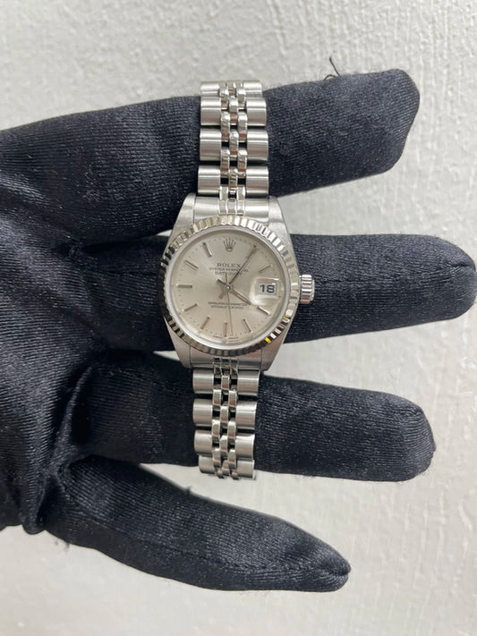 Rolex Datejust Silver Dial on Jubilee Ref 79174 with Papers 2000
