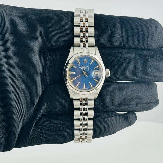 Rolex Oyster Perpetual Date Blue Dial on Jubilee Ref 6916