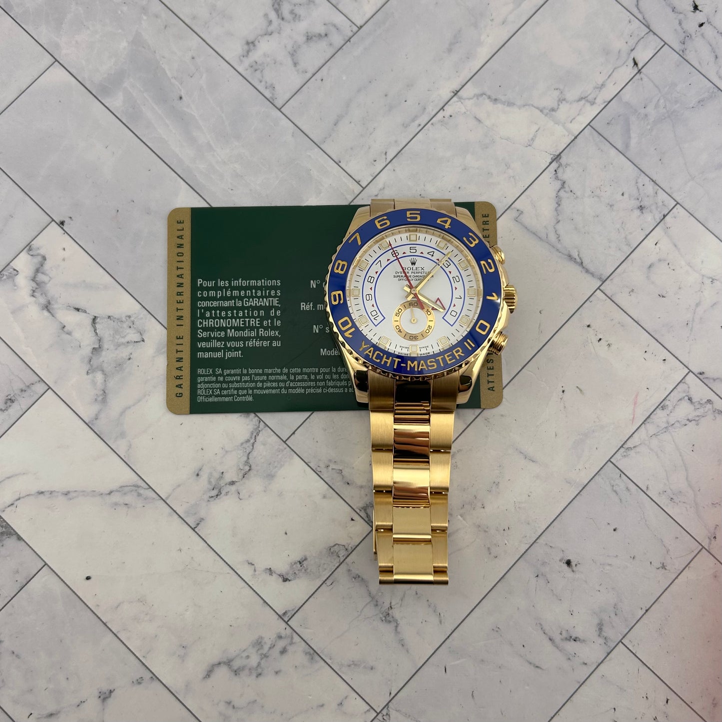 Rolex Yacht-Master II White Dial on Oyster Ref. 116688 Card 2008 — view 7