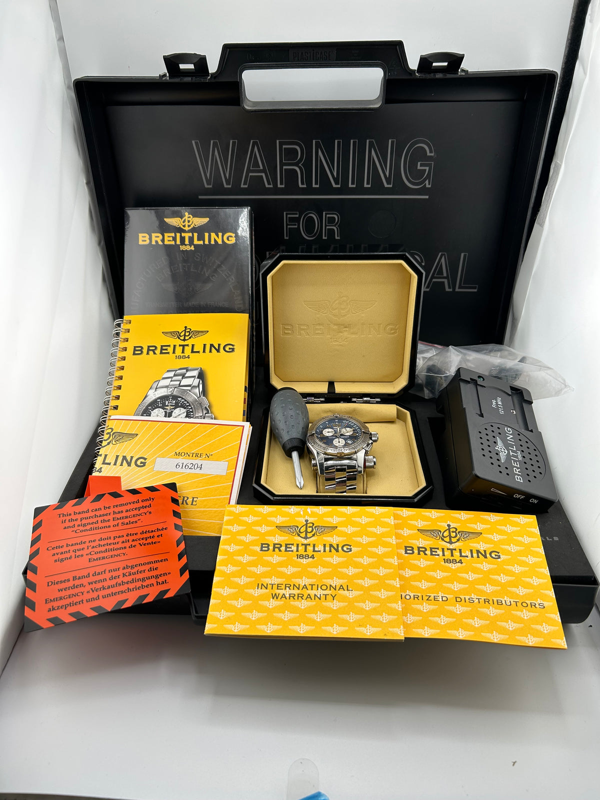 Breitling Emergency Mission Blue Dial Ref. A7332111 Complete Open Date — view 6