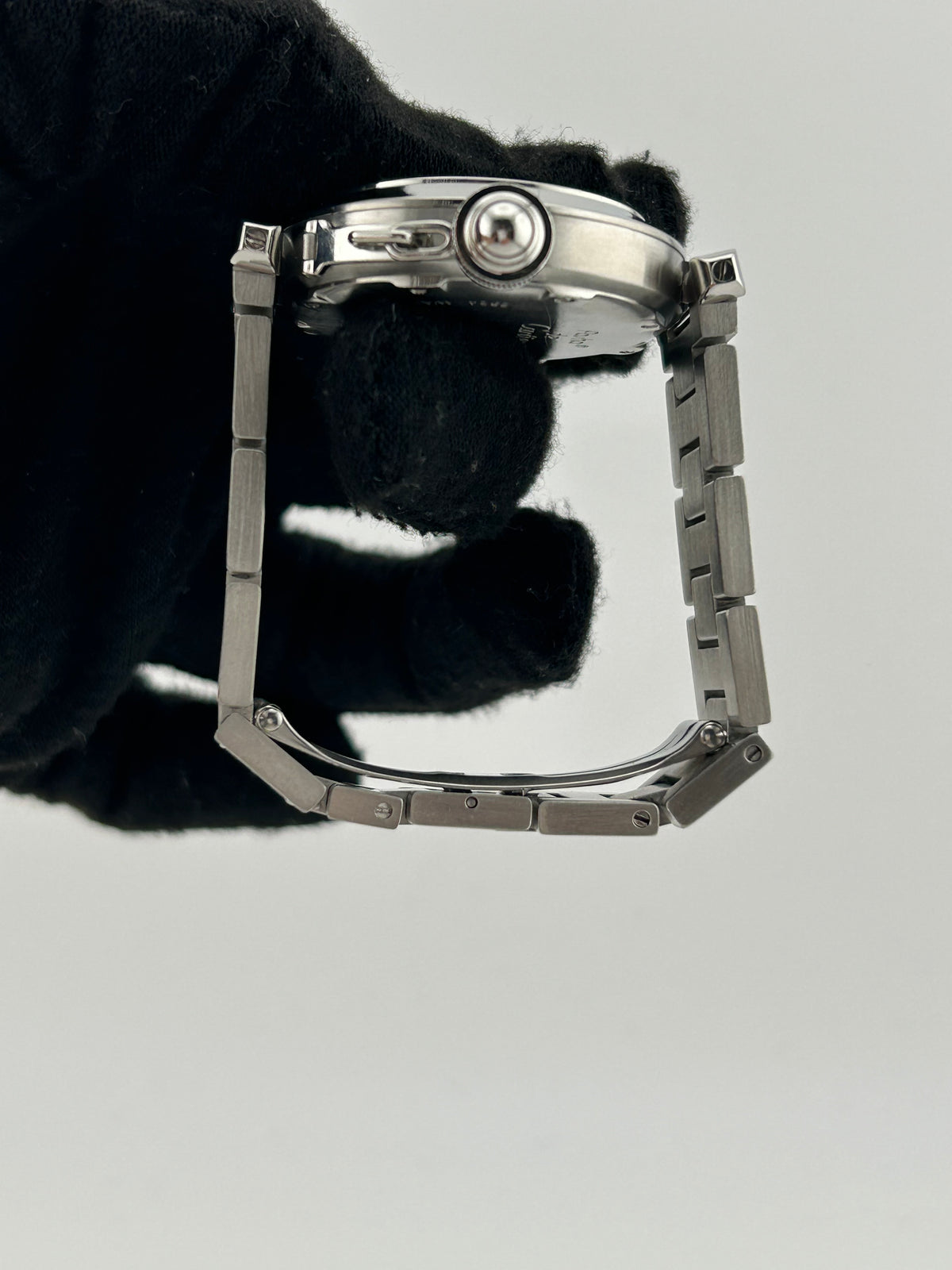 Cartier Pasha C Black Dial on Stainless Steel Bracelet Ref. W31043M7 — view 6