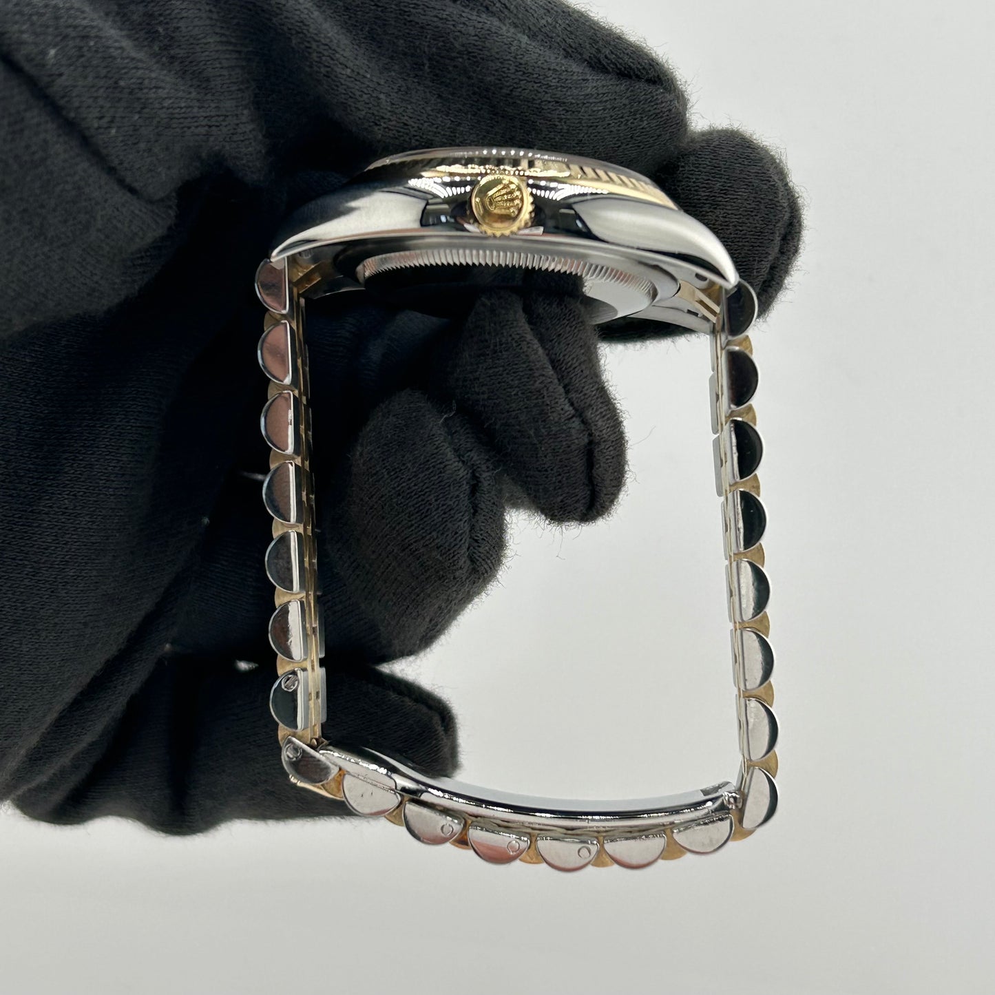 Rolex Datejust Champagne Anniversary Factory Diamond Dial Dial on D Link Jubilee Hidden Clasp Bracelet Ref. 116233G 2009 — view 6