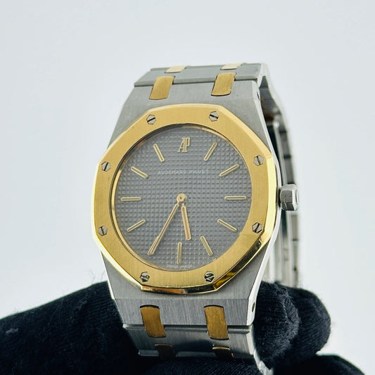 Audemars Piguet Royal Oak Gray Dial on 2 Tone Bracelet Ref 56143SA