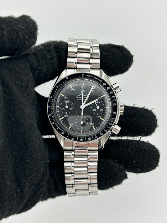 Omega Speedmaster Reduced Black Dial on Stainless Steel Bracelet Ref. 3510.5 — view 2