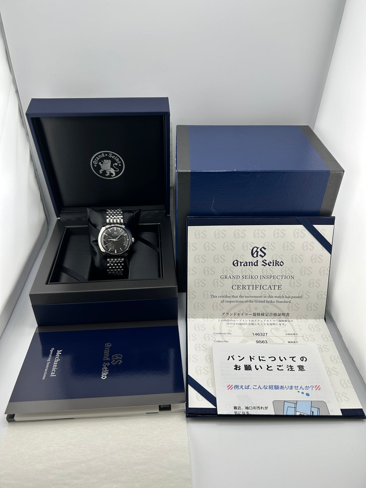 Grand Seiko Elegance Black Dial on Stainless Steel Bracelet Ref. 9S63-00A0/SBGK009 Manuals Only and Box — view 9
