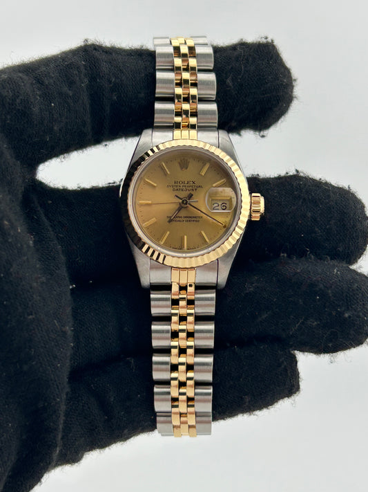 Rolex Datejust Lady Champagne Stick Dial on Jubilee Ref. 69173 1988 — view 2