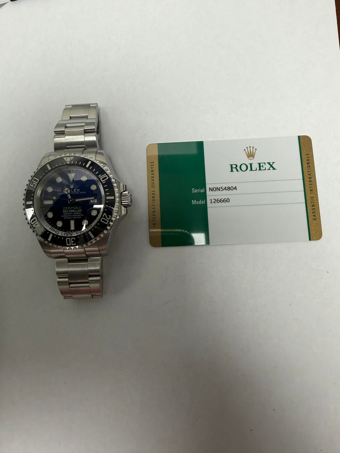 Rolex Sea-Dweller Deepsea Blue James Cameron Dial on Oyster Ref. 126660 Card 2019 — view 5