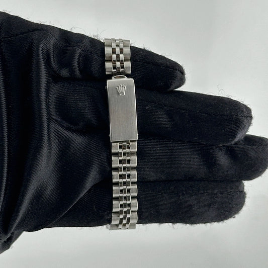 Rolex Oyster Perpetual Date Silver Stick Dial on Jubilee Ref 6917 with Papers