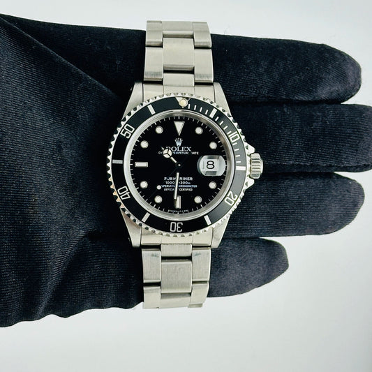 Rolex Submariner Date Black Dial on Oyster Ref 16610
