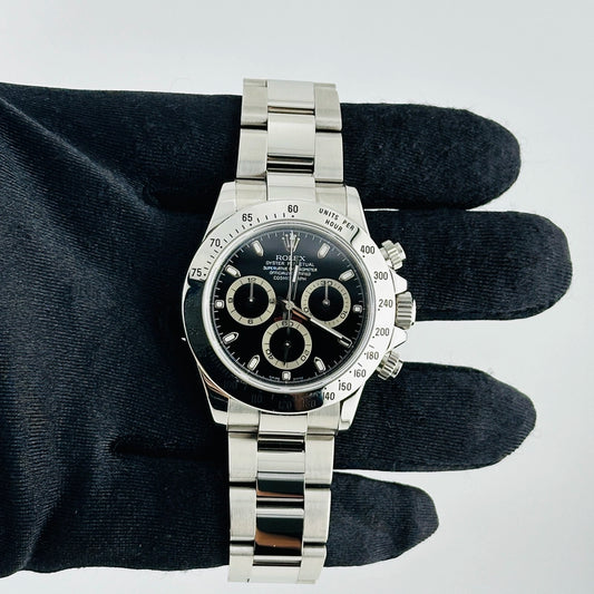 Rolex Daytona Black Dial on Oyster Ref 116520 with Card Old Green 2008
