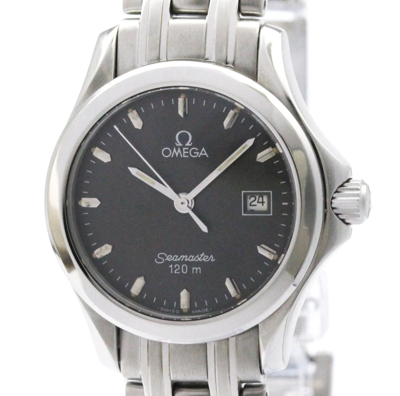Omega Seamaster 120m Dark Gray Dial on Stainless Steel Bracelet Ref. 2571.41 Card 1993