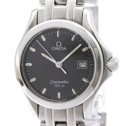 Omega Seamaster 120m Dark Gray Dial on Stainless Steel Bracelet Ref. 2571.41 Card 1993