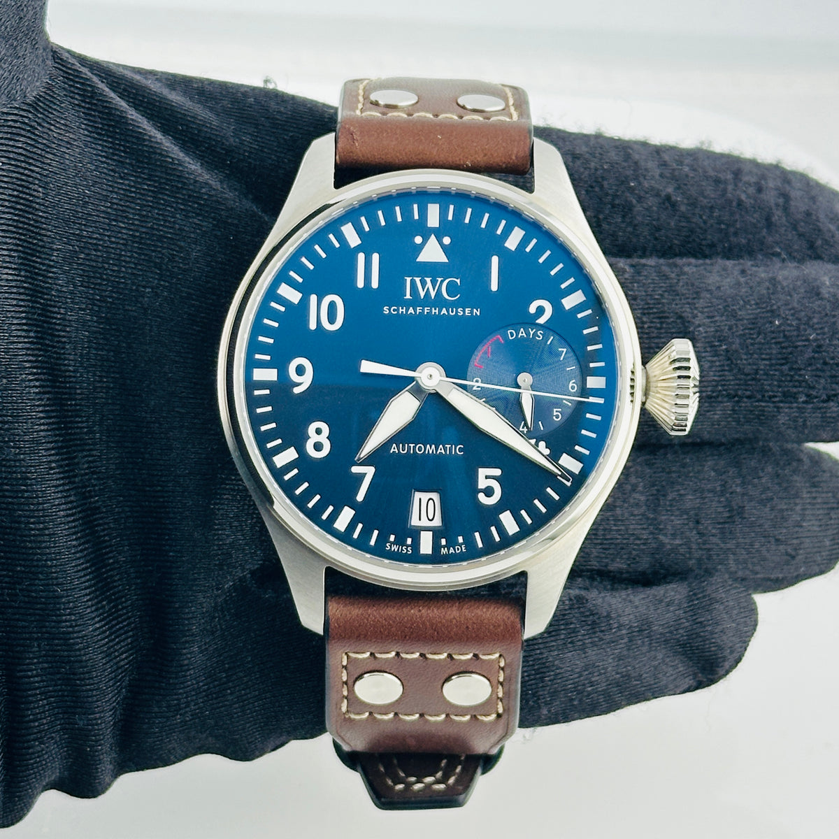 Iwc Big Pilot's Watch Edition Le Petit Prince Blue Dial on Leather Band Ref. IW501002 Complete 2025 — view 3