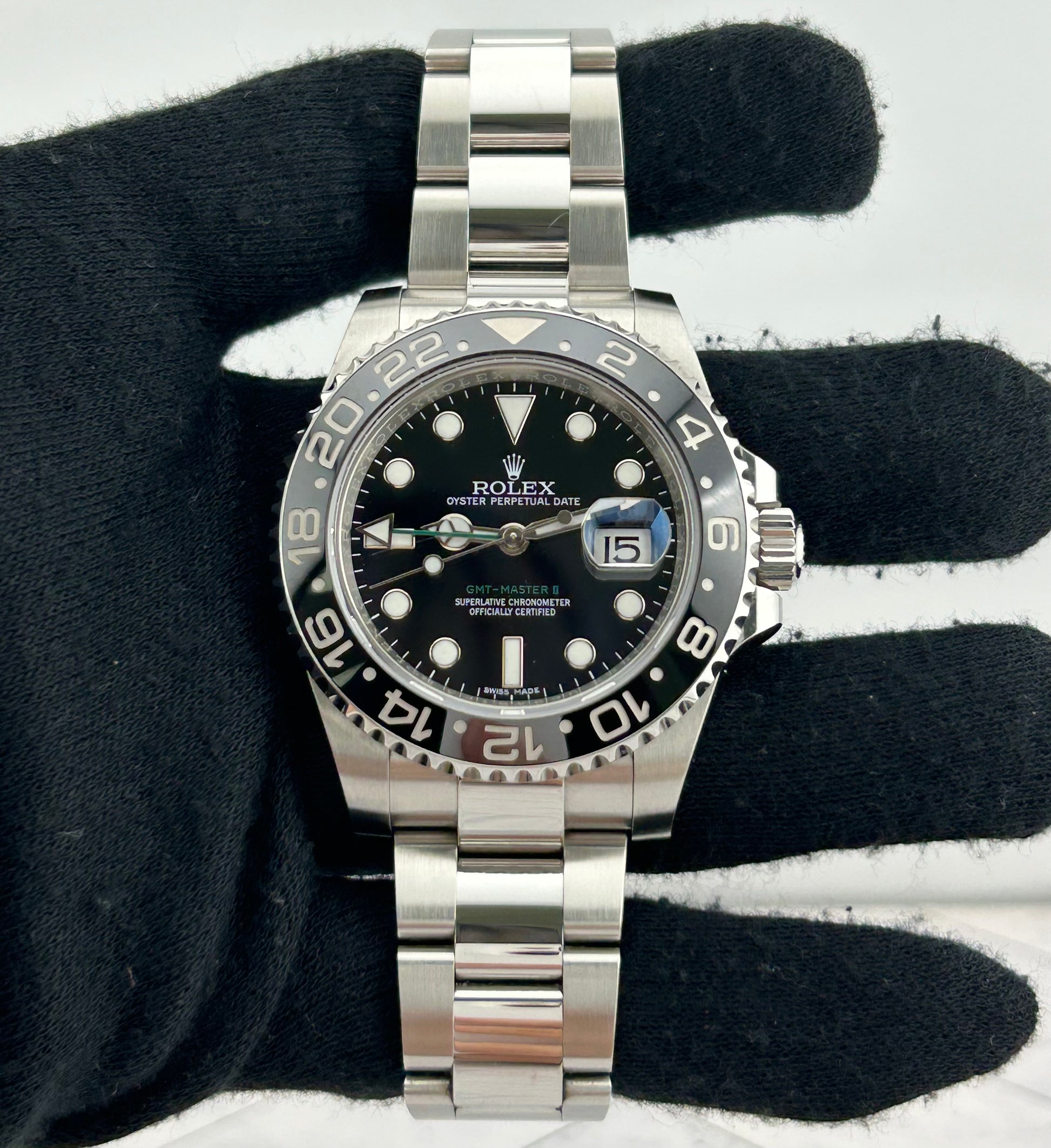 Rolex GMT-Master II Black Dial on Oyster Ref. 116710LN Card 2016 — view 2