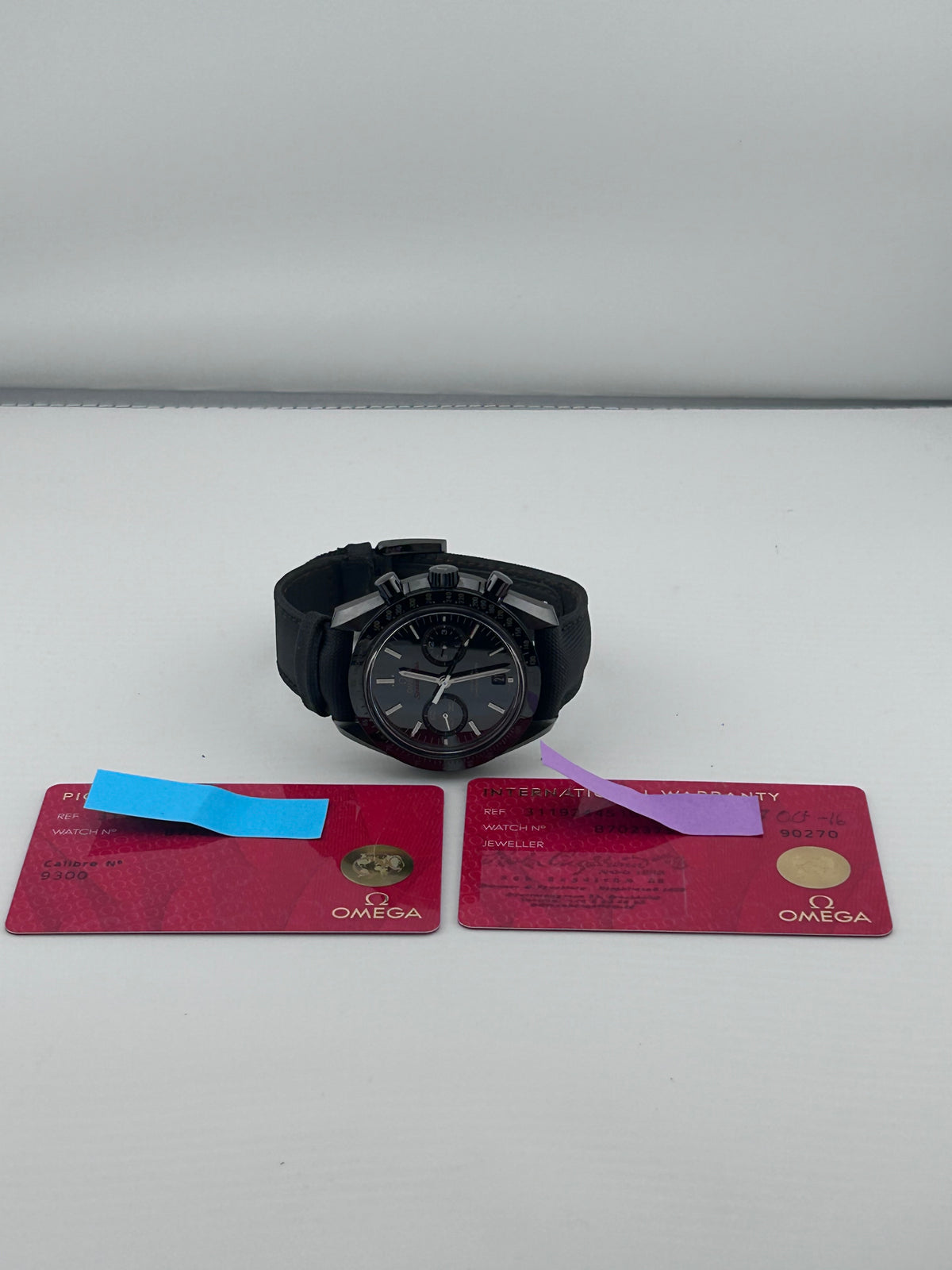 Omega Speedmaster Dark Side Of The Moon Black Index Dial on Fabric Strap Ref. 311.92.44.51.01.003 Complete — view 7
