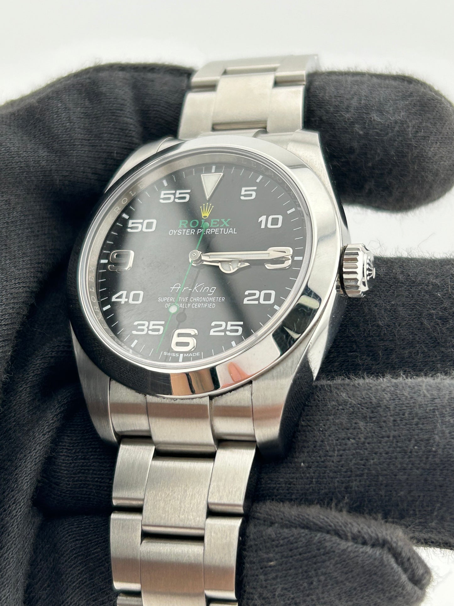 Rolex Airking Black Arabic Numerals Dial on Oyster Bracelet Ref. 116900 Card 2018 — view 3