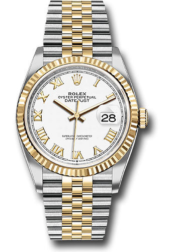 Rolex Datejust 36 White Roman Dial on Jubilee Ref. 126233