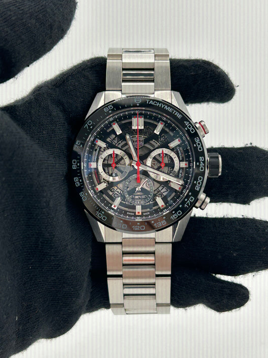Tag Heuer Carrera Black Dial on Stainless Steel Bracelet Ref. CBG2A10 — view 2