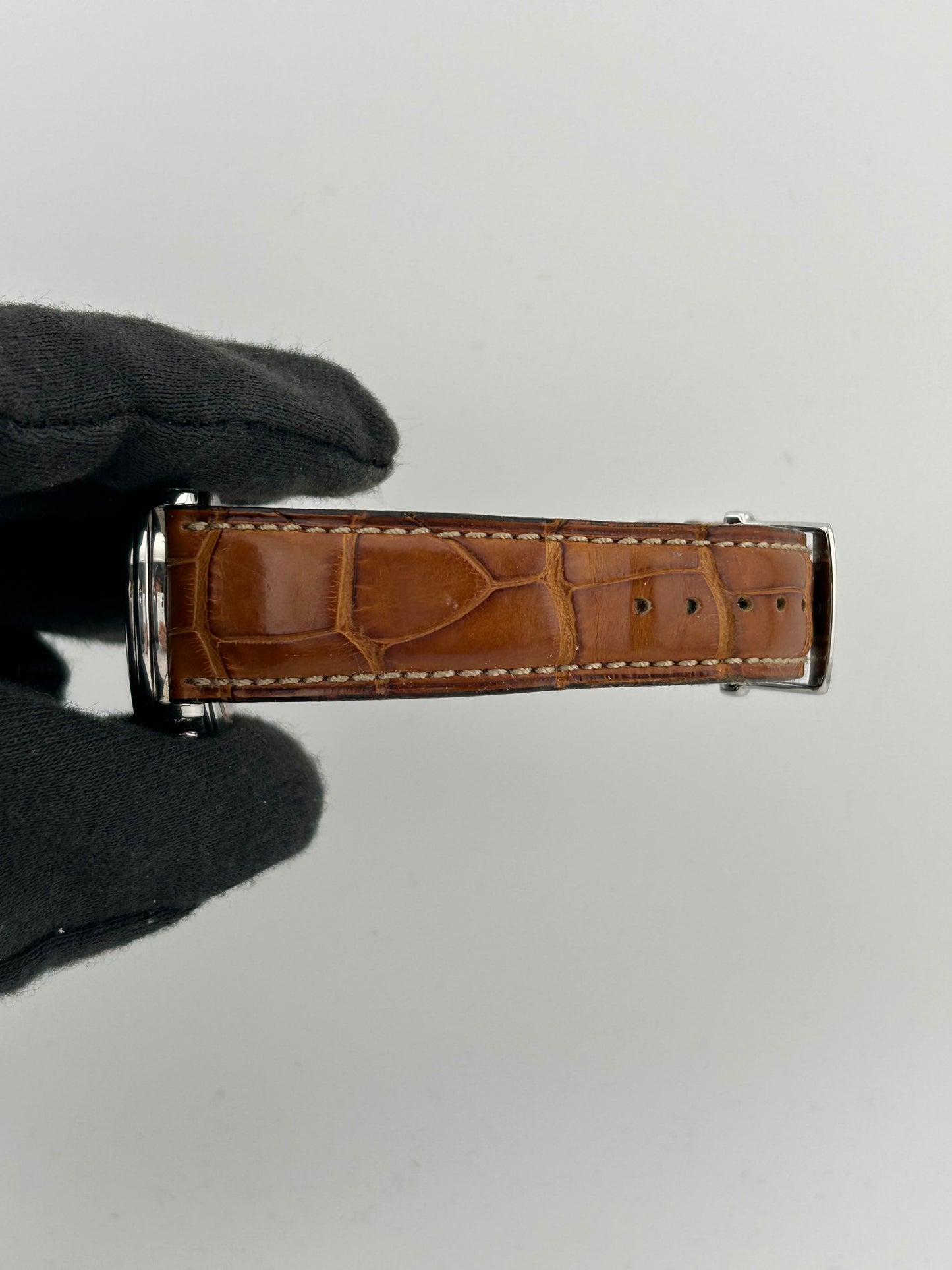 Blancpain Villeret Triple Calender White Roman Numerals Dial on Leather Strap / Ss Buckle Ref. B6553.1127A.55 Complete 2004 — view 5