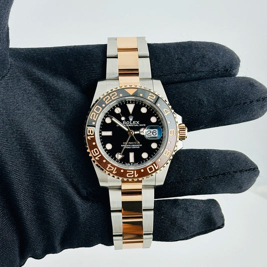 Rolex GMT-Master II "Root Beer" Black Dial on Oyster Ref 126711CHNR with New Style Card Green 2024