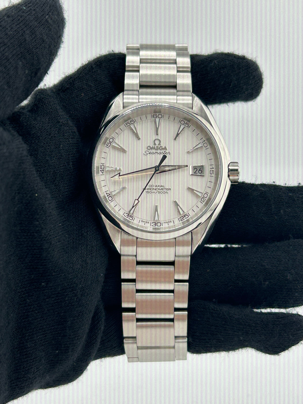 Omega Seamaster Aqua Terra 150m White Dial on Stainless Steel Bracelet Ref. 231.10.42.21.02.001 Card 2008 — view 2
