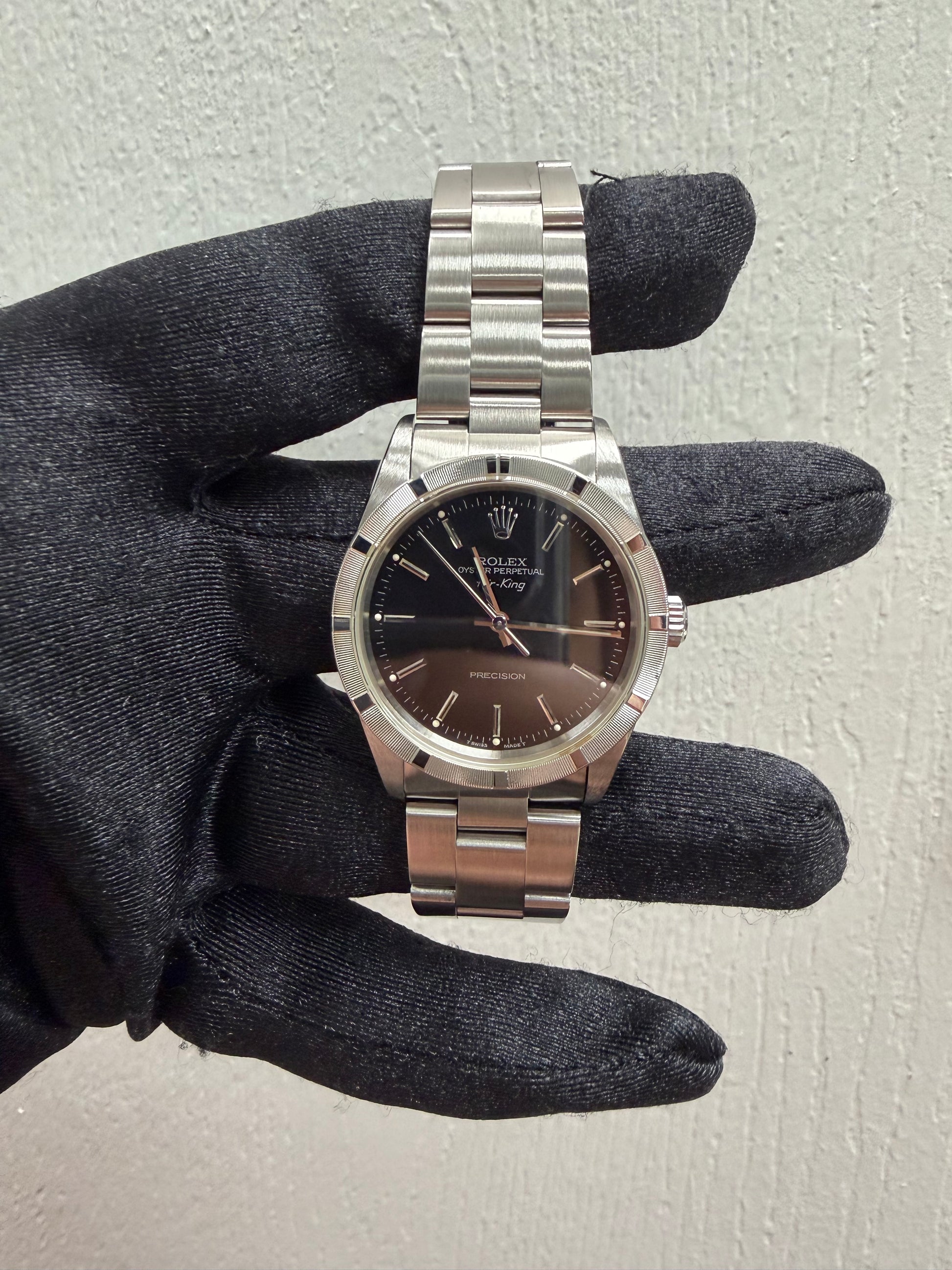 Rolex Air-King Black Dial on Oyster Ref. 14010 Papers 1998 — view 2