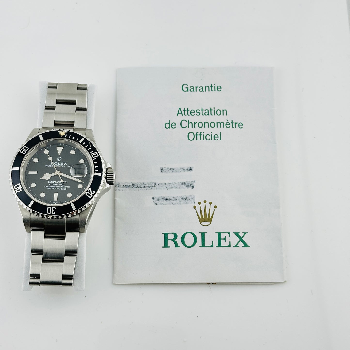 Rolex Submariner Black Dial on Oyster Bracelet Ref. 16610 Papers 2006 — view 7