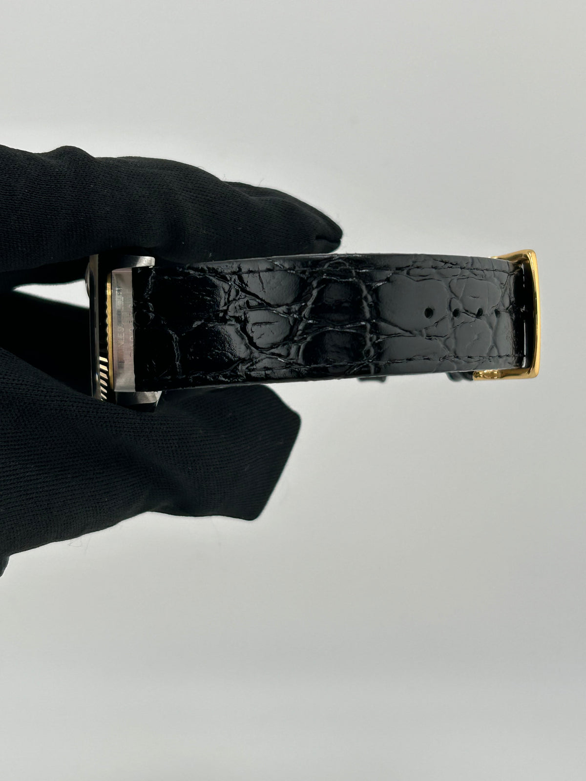 Rolex Datejust 36 Champagne Stick Dial on Generic Black Leather Strap Ref. 16233 1989 — view 4