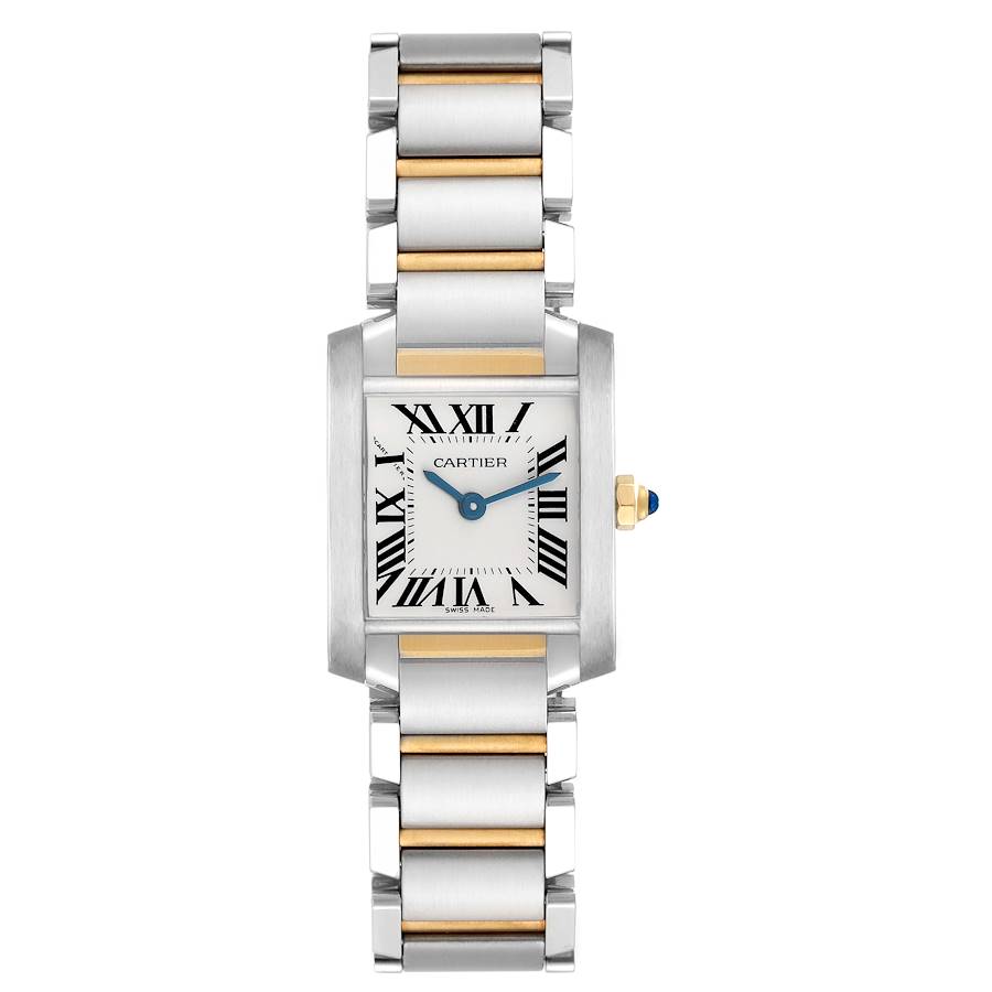 Cartier Tank Francaise White Roman Dial on 2 Tone Bracelet Ref. 2384/W51007Q4