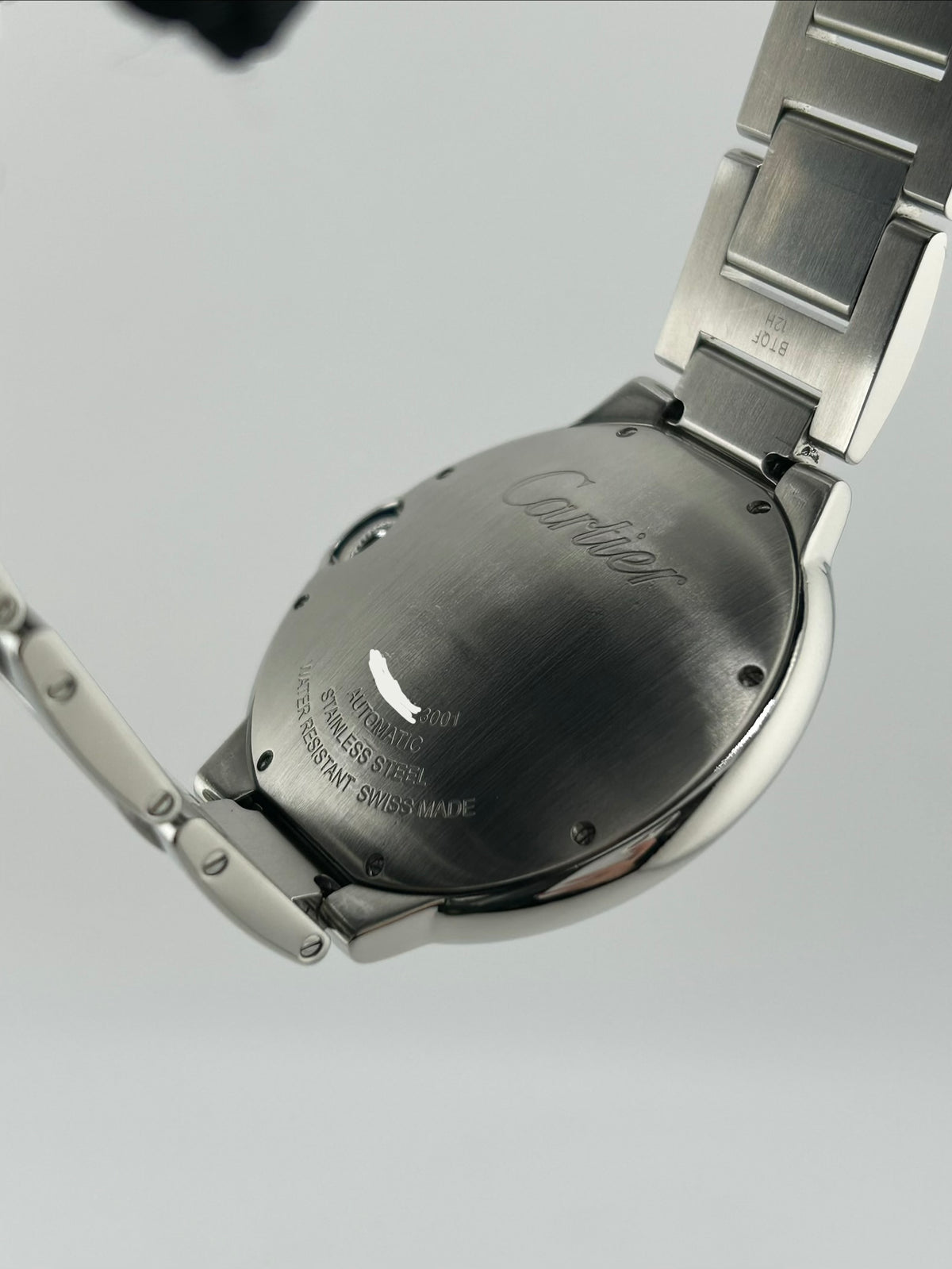 Cartier Ballon Bleu Silver Roman Dial on Stainless Steel Bracelet Ref. W69012Z4 Complete 2011 — view 7