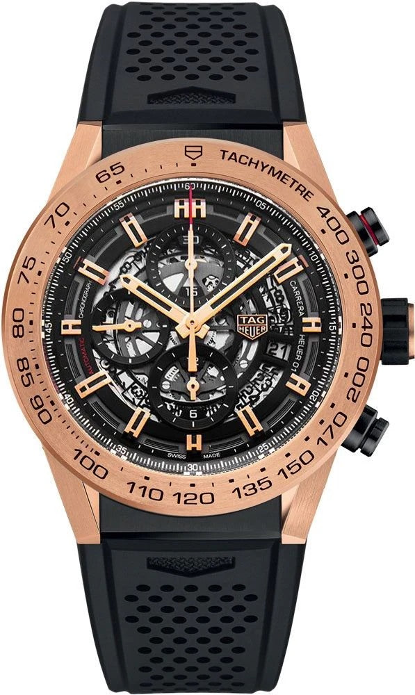 Tag Heuer Carrera Skeleton Dial on Rubber Ref. CAR2A5B Card 2020