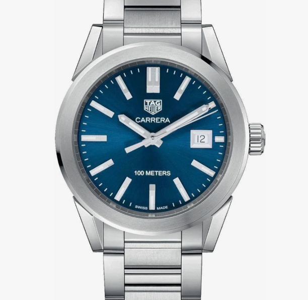 Tag Heuer Carrera Blue Dial on Stainless Steel Bracelet Ref. WBG1310.BA0758 Complete 2019