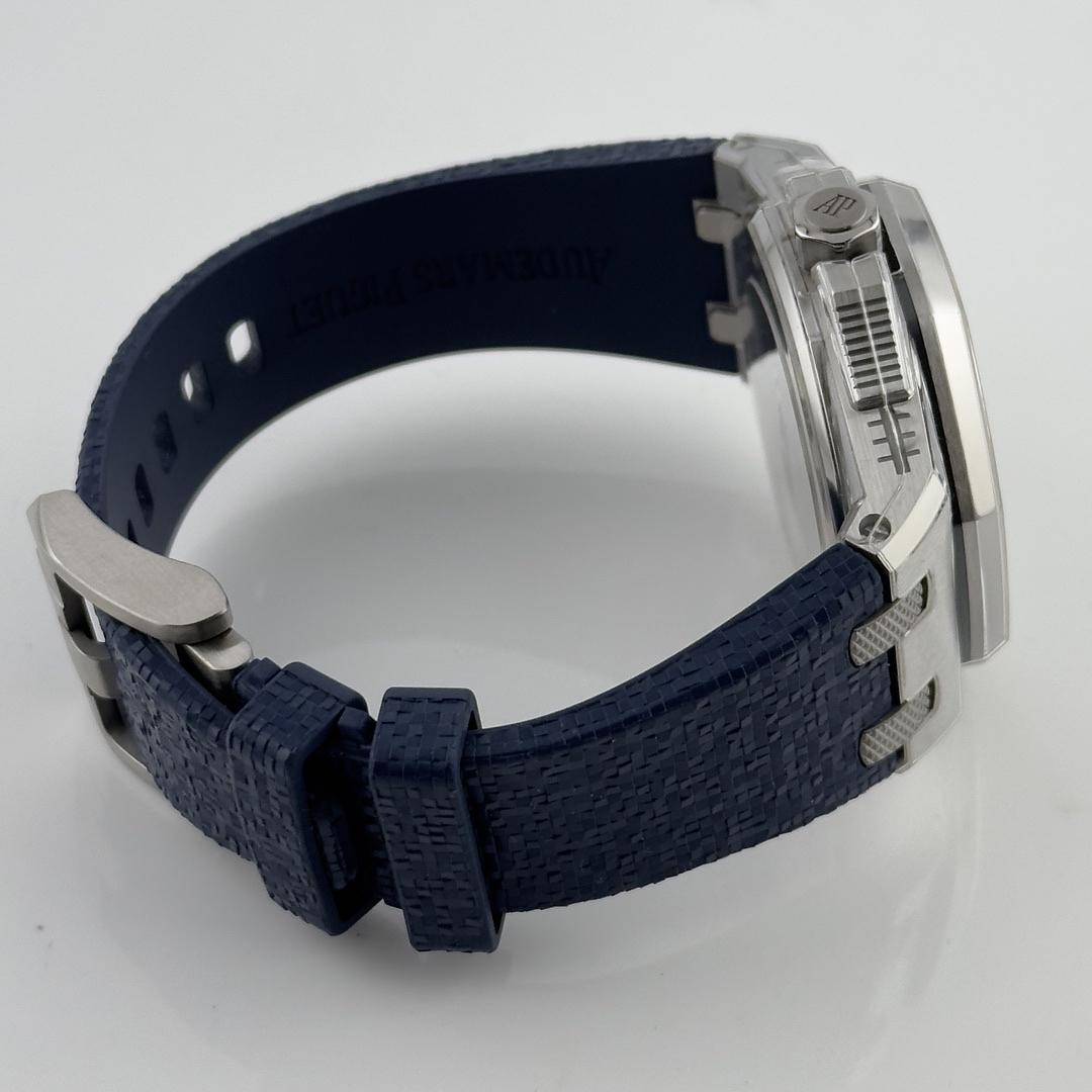 Audemars Piguet Royal Oak Offshore Music Edition Blue Dial on Rubber Ref. 77600TI.OO.A343CA.01 Card 2022 — view 3